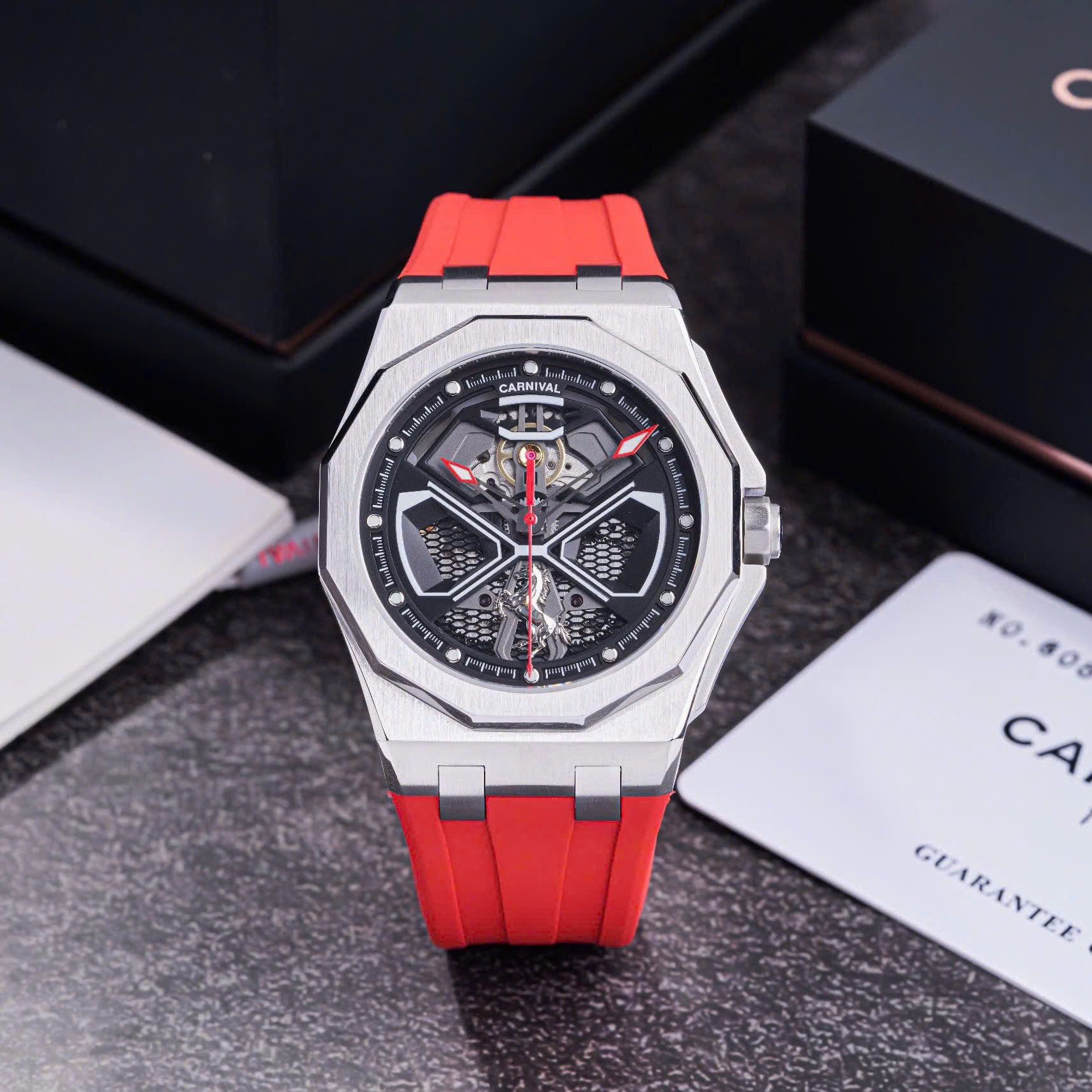 Carnival 8156G-VT-D1 đồng hồ CARNIVAL SKELETON 8156G-VT-D1